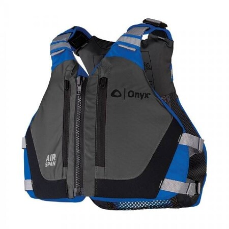 Onyx Air Span Breeze Paddle Sports Life Jacket Blue, Xl2Xl 123000-500-060-23